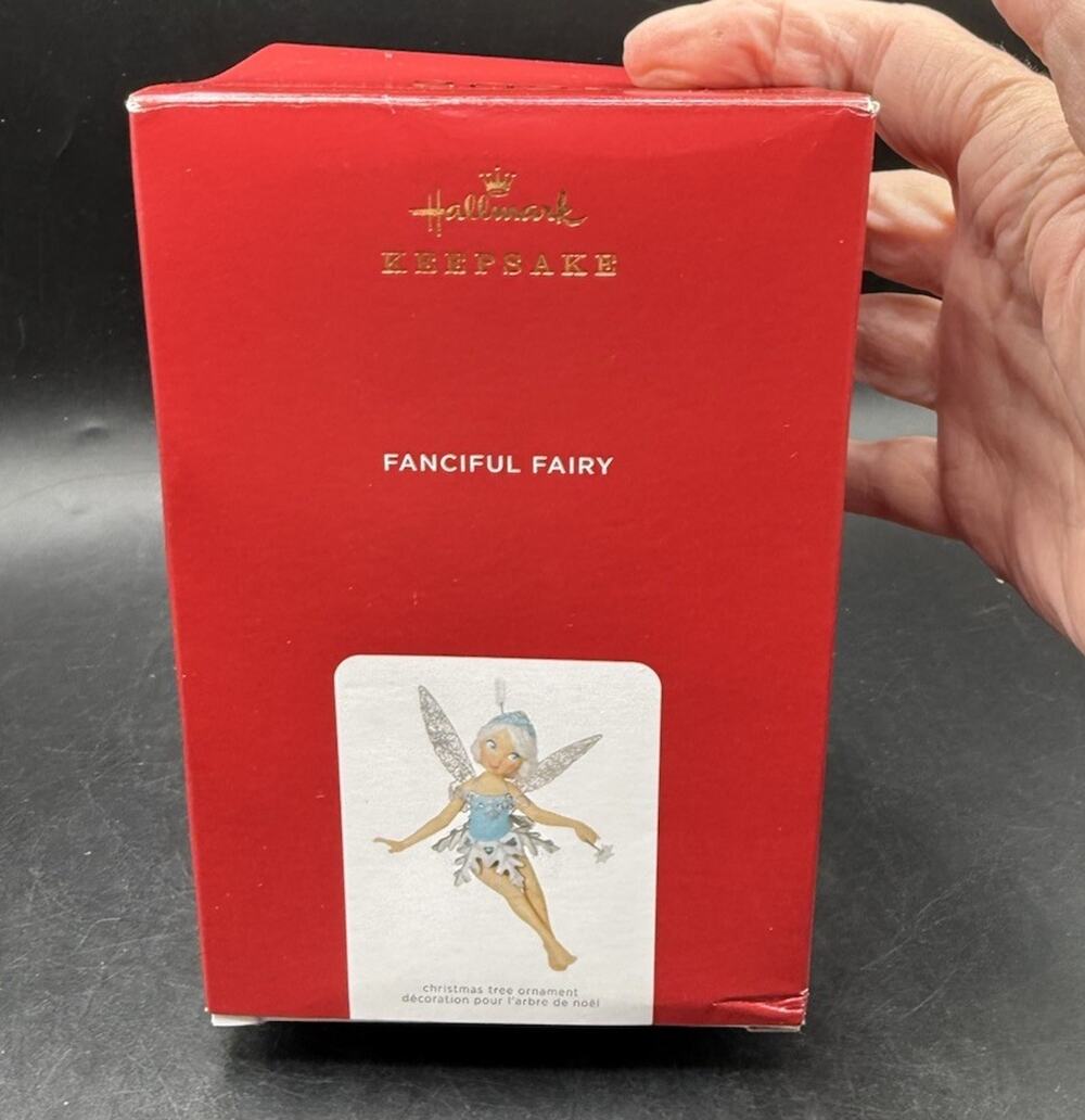 Hallmark Fanciful Fairy Porcelain & Metal Wings Keepsake Ornament -48D